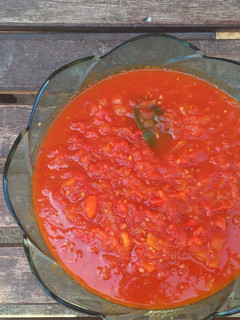 Una foto de Salsa de tomates frescos