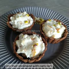 A picture of Dryfruit shrikhand in oats tart.