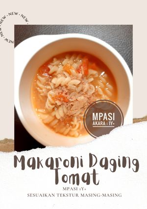 Foto resep MPASI 1y+ : Makaroni Daging Tomat