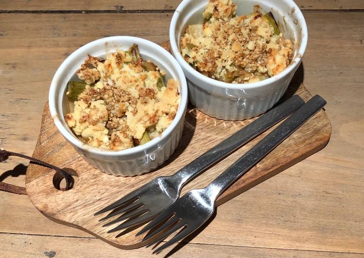 La Délicieuse Recette du Crumble de poireaux au chèvre