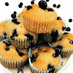 A picture of Eggless Blueberry muffins.