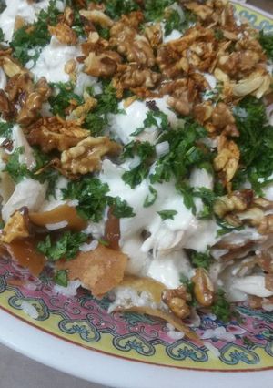 صورة لوصفة فتة دجاج