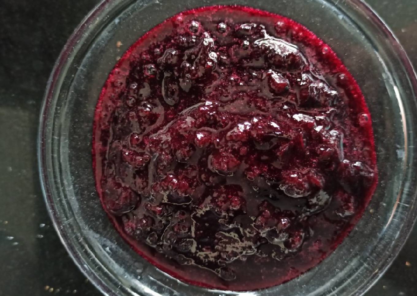 Salsa de cerezas y arándanos