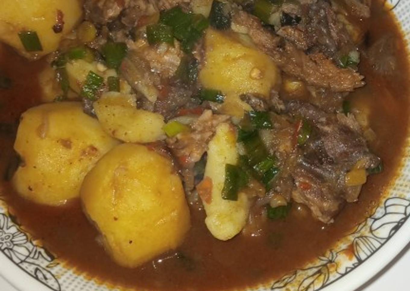 Irish and dried fish pottage