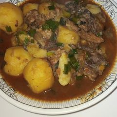 A picture of Irish and dried fish pottage.