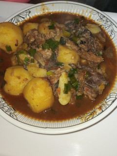 A picture of Irish and dried fish pottage.