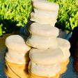 Alfajores de chocolate blanco
