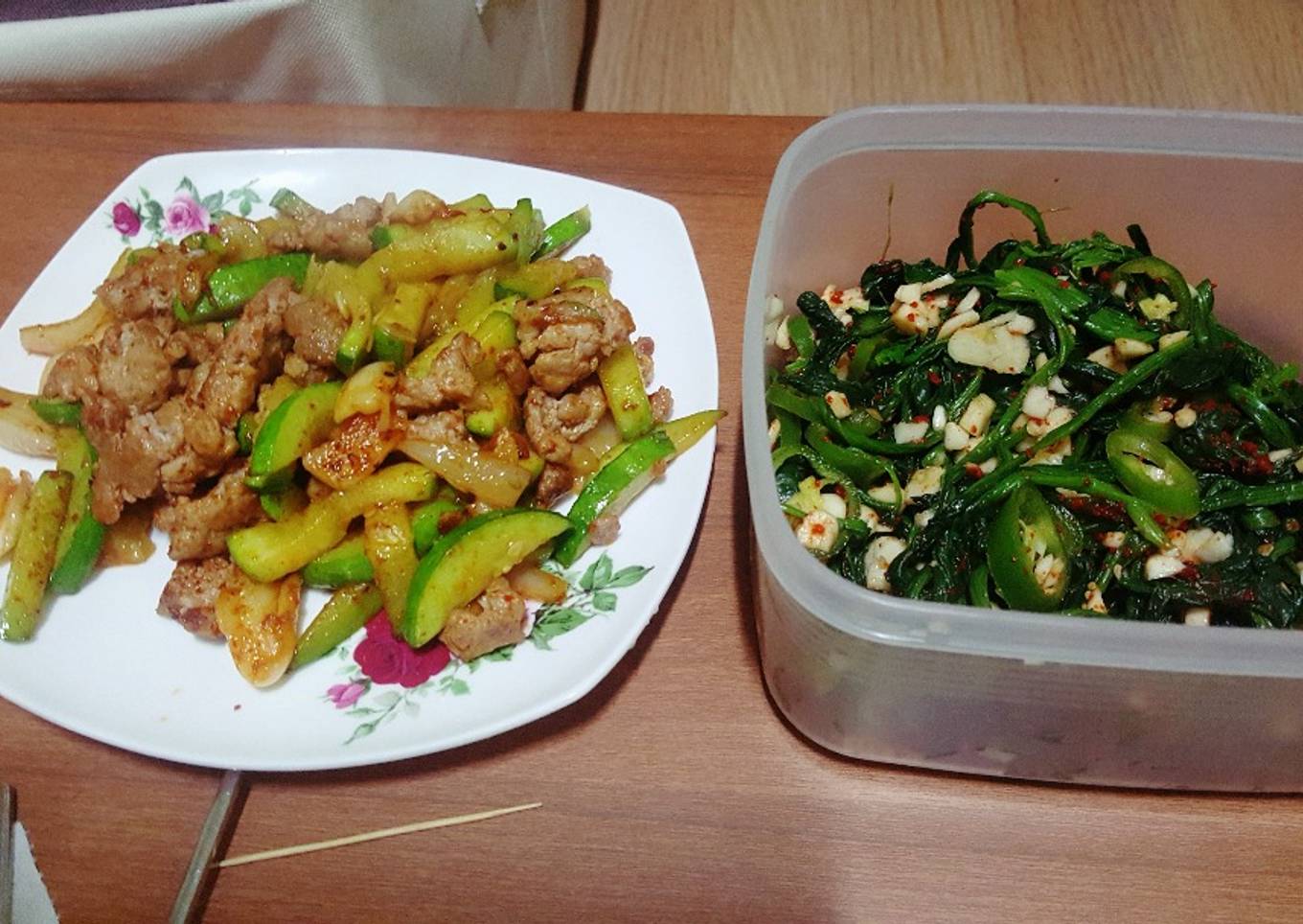 Tumis daging sayur