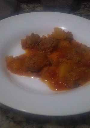 Foto de Maçã de peito com batatas