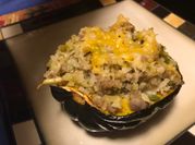 A picture of stuffed squash
