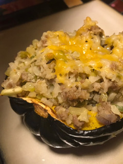 A picture of Stuffed Acorn Squash.