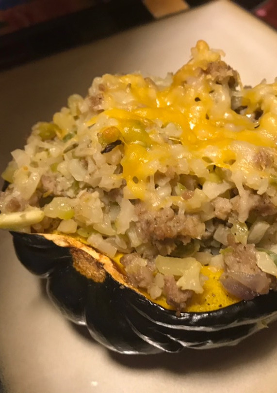 A picture of Stuffed Acorn Squash.