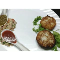 A picture of Stuffed rice croquettes.