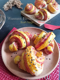Foto resep Wassant Bread Buah Naga Merah Putih ❤️🤍
