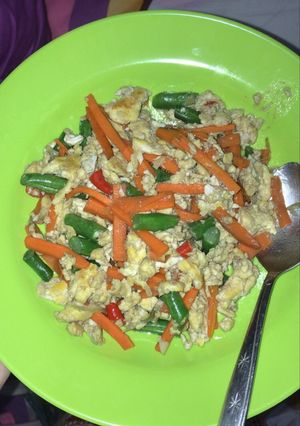 Foto resep Tumis Buncis Wortel Telur ala Anak Kos