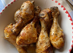 Foto di Fusi di pollo in friggitrice ad aria
