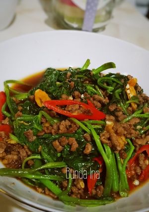Foto resep Cah Kangkung Daging Giling