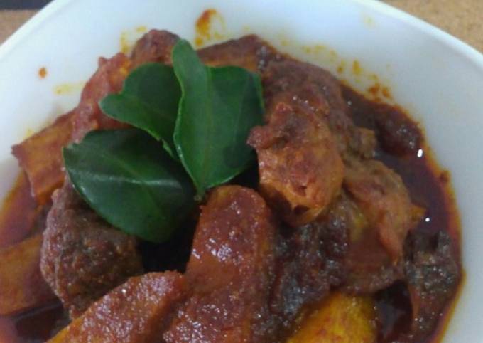 Ini dia! Resep bikin Daging Kentang Masak Pedas Manis #Aladapursaya  istimewa