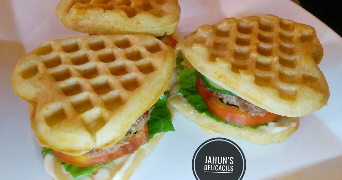 Waffle Burger Recipe By Jahun S Delicacies Cookpad