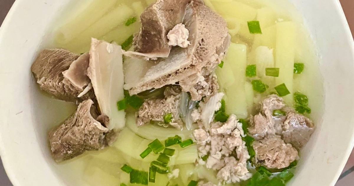 Cách Làm Món Nui xương, nui thịt bằm ăn sáng của Mimi Nguyen Cookpad