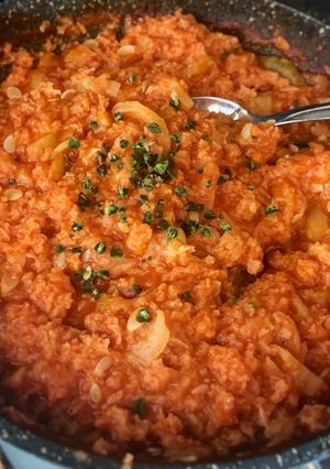 A picture of Pappa al Pomodoro with Zucchini.