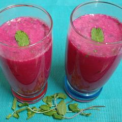 A picture of Beetroot Buttermilk With Tempering (Tadkewala Chukander Chaas).