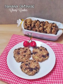 Foto resep Banana Oatmeal Chewy Cookies