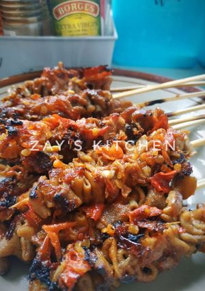 Foto resep Sate usus pedas