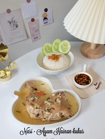 Langkah Gampang Menyiapkan Resep  Nasi + Ayam Hainan Kukus yang Lezat, Bisa Manjain Lidah