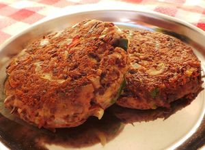 Una foto de Hamburguesa Vegana de Azuki