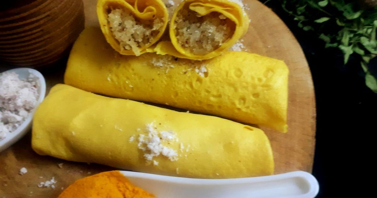 Surul /Churul Appam (Coconut Crepe Roll) Recipe by teesa davis - Cookpad