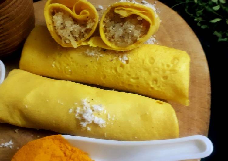 How to Prepare Speedy Surul /churul appam (coconut crepe roll)