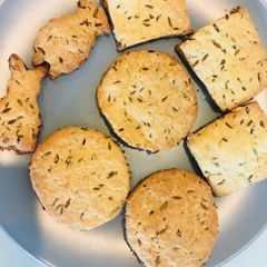 A picture of Cumin cookies/ Jeera biscuits.