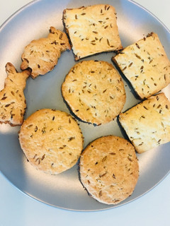 A picture of Cumin cookies/ Jeera biscuits.