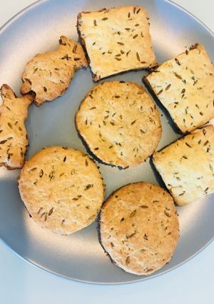 A picture of Cumin cookies/ Jeera biscuits.