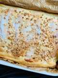 Blätterteigkuchen mit Vanillepuding