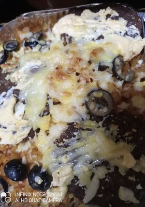 صورة لوصفة معكرونه بالهامبرجر 😋😋