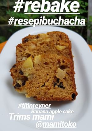 Foto resep Banana apple cake (no mixer)