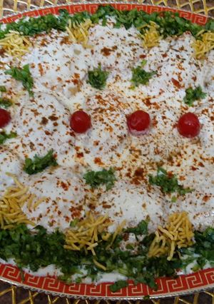 A picture of Dahi Vada.