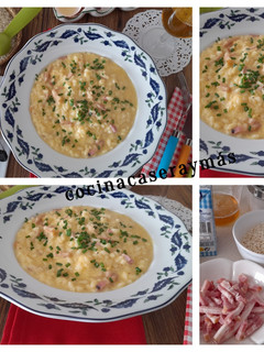 Una foto de Risotto a la carbonara