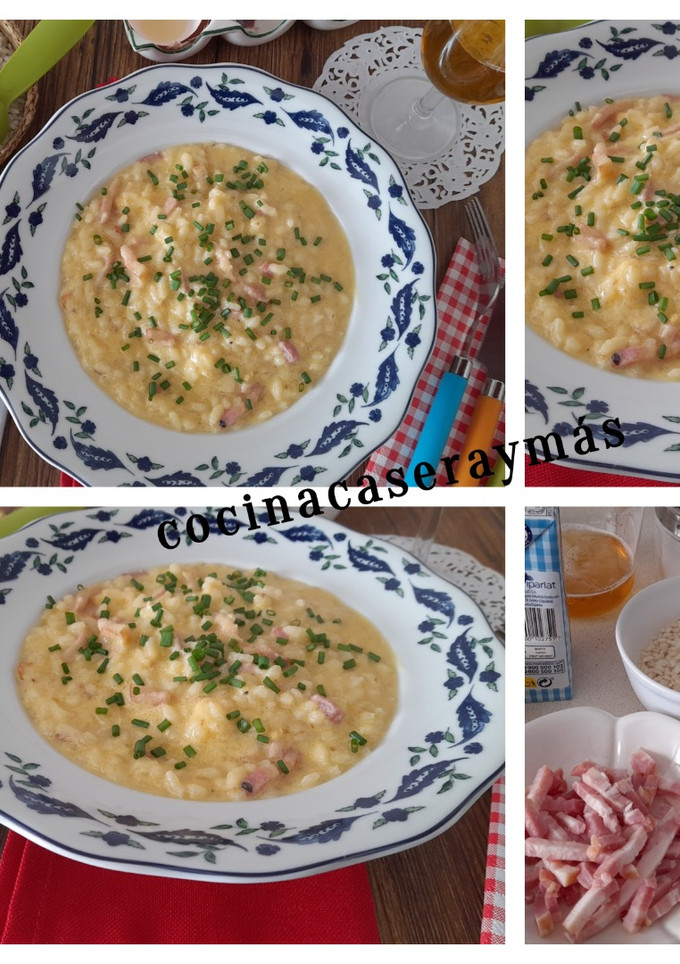 Una foto de Risotto a la carbonara