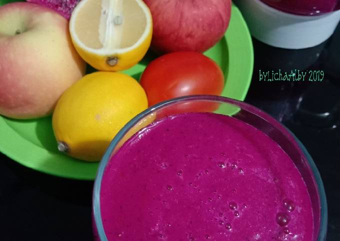 Resep Jus Buah Naga Tomat Apel Lemon Licha Al 