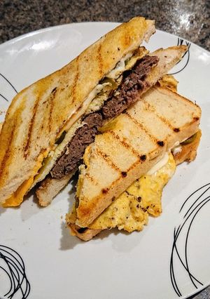A picture of Cowboy Breakfast Sandwich.