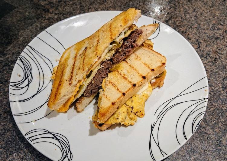 Simple Way to Make Ultimate Cowboy Breakfast Sandwich