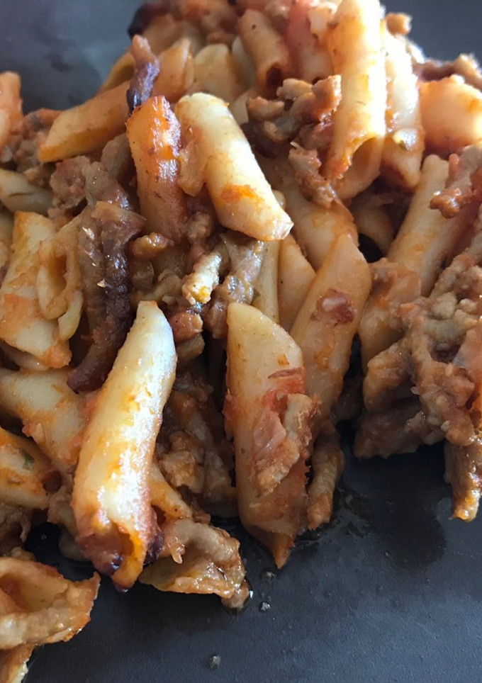 Una foto de Macarrones gratinados