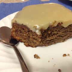 A picture of Sticky Date Cake with Toffee Sauce.