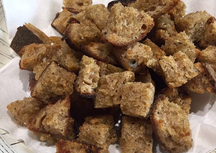 Easiest Way to Make Ultimate Garlic Sourdough Soup Croutons