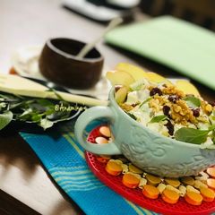 A picture of Apples Walnuts Salad or Waldorf Salad: The Simplest Way.