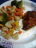 Roasted, Spiced, and herb crusted chicken with buttery vegetables
