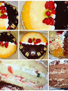 صورة لوصفة تورته نصين (شوكولاته/فانيليا)🎂